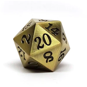 Legendary Metal Dice D20 - Copper, Bronze, Silver, Gold