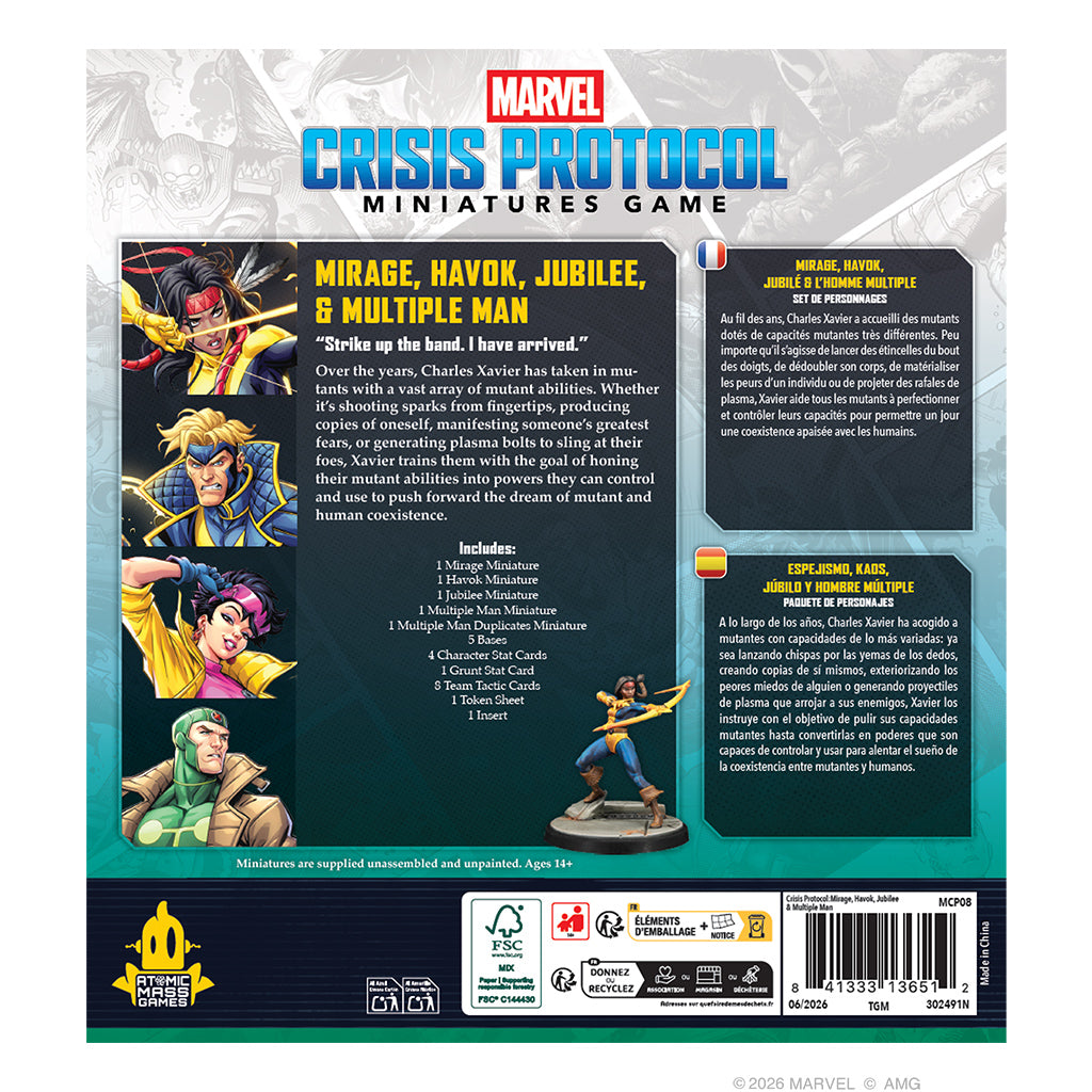Pre-Order Marvel Crisis Protocol – Mirage, Havok, Jubilee & Multiple Man