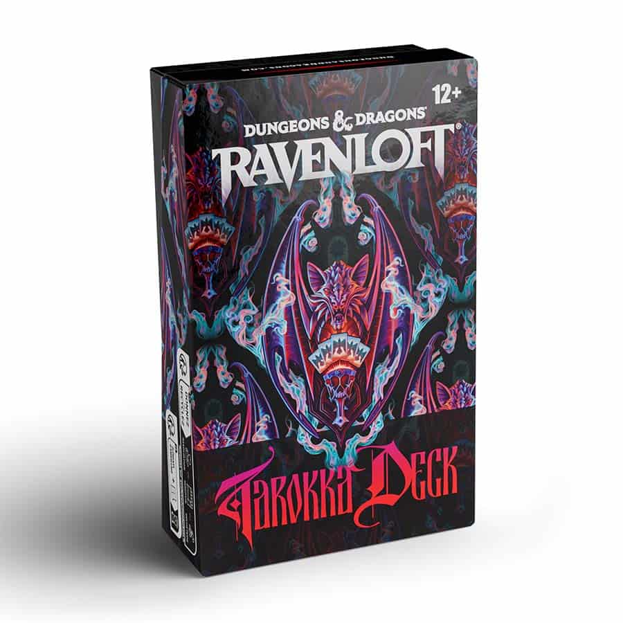 Preorder Dungeons and Dragons Ravenloft Horrors Within Tarokka Deck by TCB Games & Collectibles, featuring mystical game cards.