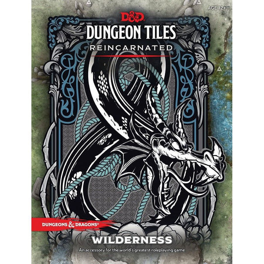 Wizards of the Coast D&D Dungeon Tiles Reincarnated Wilderness set showing detailed fantasy landscape tiles for tabletop gaming.