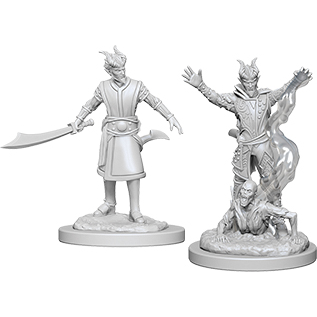 D&D Nolzur's Marvelous Unpainted Miniatures: Tiefling Male Warlock 2 figures