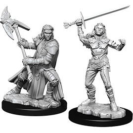 D&D Nolzur's Marvelous Unpainted Miniatures: Half-Orc Female Fighter 2 figures