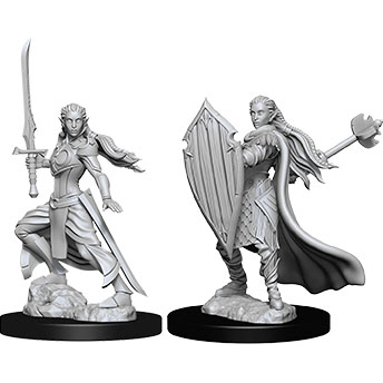 D&D Nolzur's Marvelous Unpainted Miniatures: Elf Female Paladin 2 figures