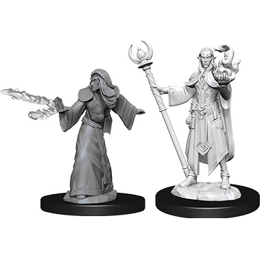 D&D Nolzur's Marvelous Unpainted Miniatures: Elf Male Wizard W09 2 figures