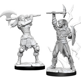 D&D Nolzur's Marvelous Unpainted Miniatures: Goliath Female Barbarian 2 figures