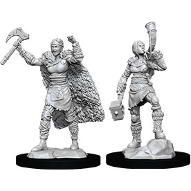 D&D Nolzur's Marvelous Unpainted Miniatures: Human Female Barbarian 2 figures