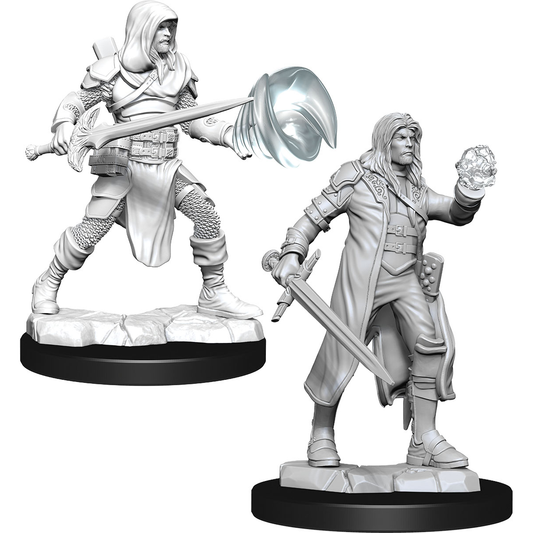 D&D Nolzur's Marvelous Unpainted Miniatures: Multiclass Fighter & Wizard Male W13 2 figures