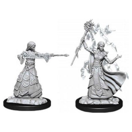 Elf female wizard two figures